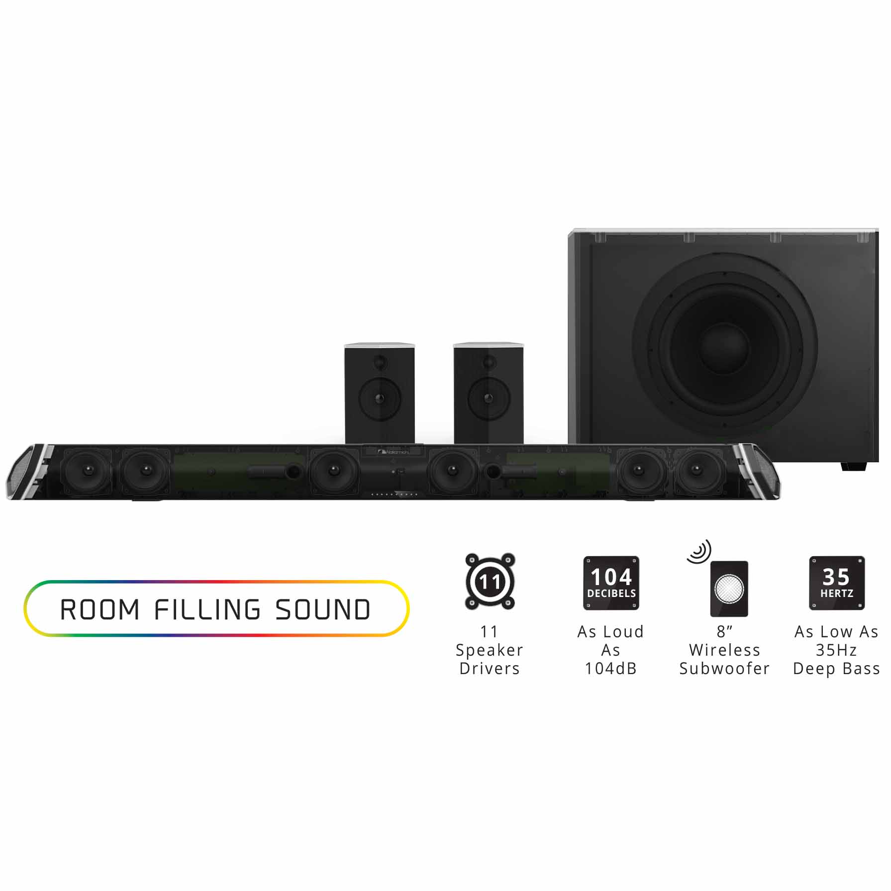 nakamichi shockwafe pro 7.1 wireless home theater system