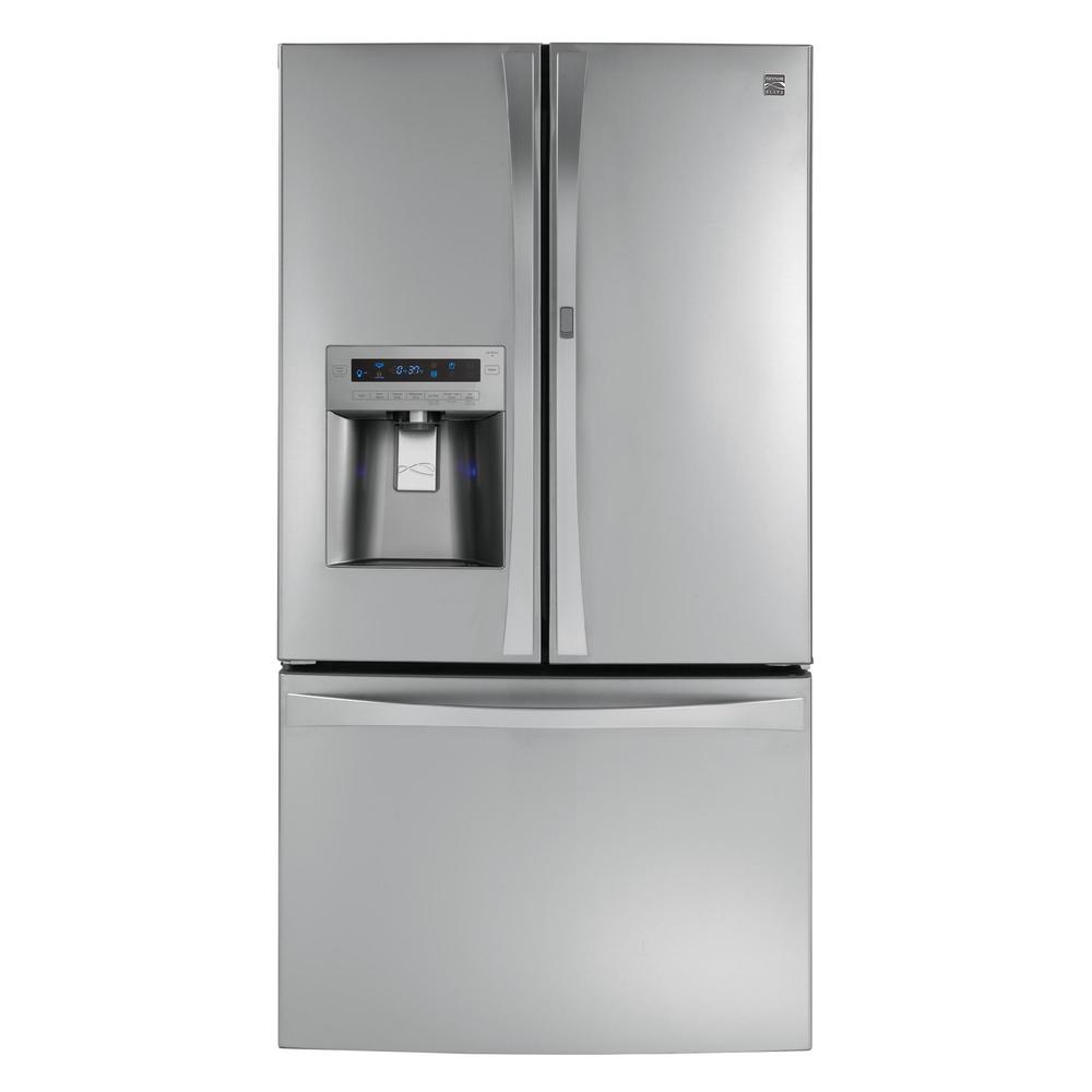 Kenmore Elite 72193 32 Cu Ft Grab N Go French Door Bottom Freezer Refrigerator Stainless Steel