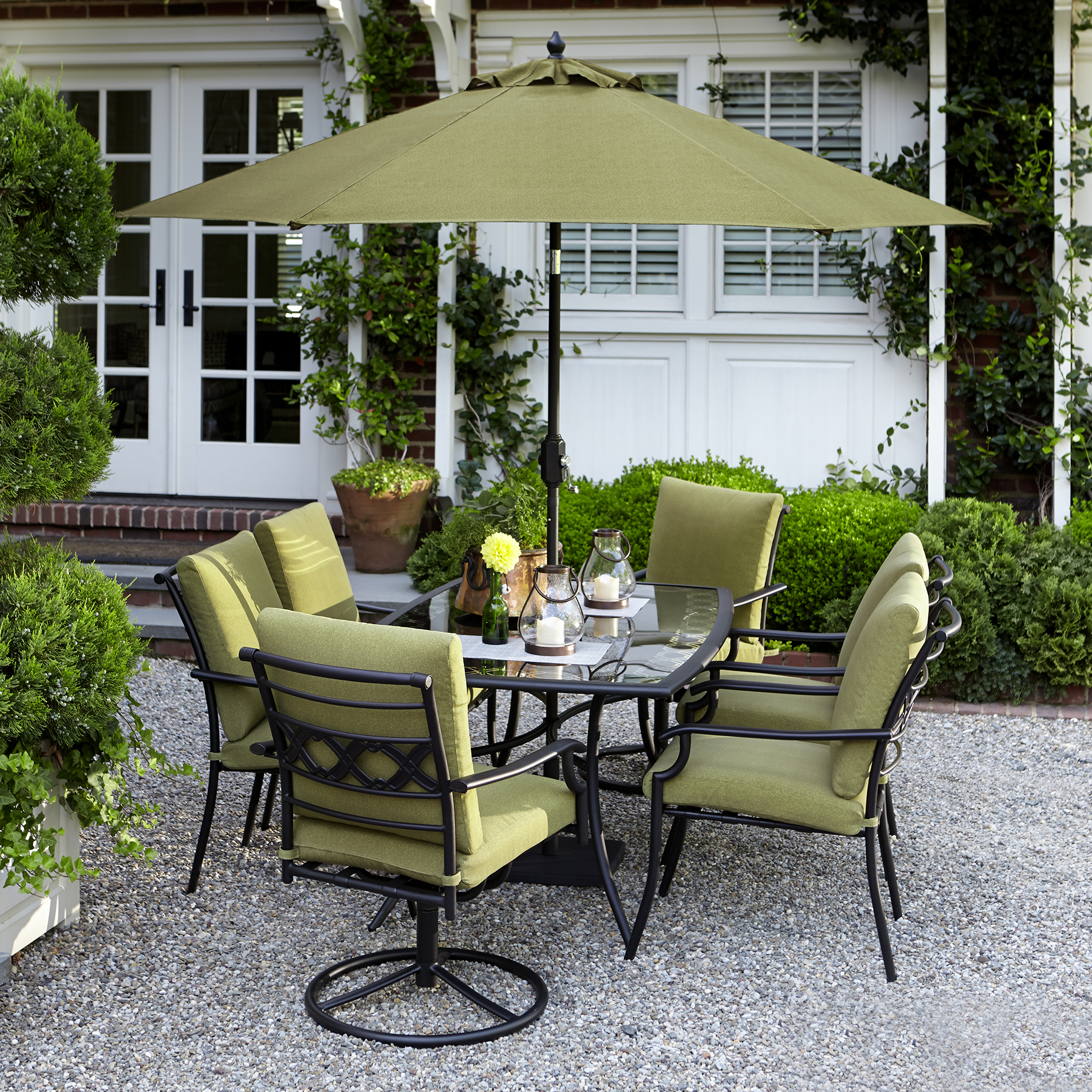 Garden Oasis Rockford 7pc Dining Set Green