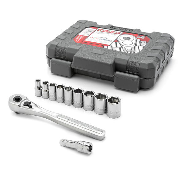 Craftsman 34861 11 pc. 1/4" Drive Metric Socket Wrench Set Sears