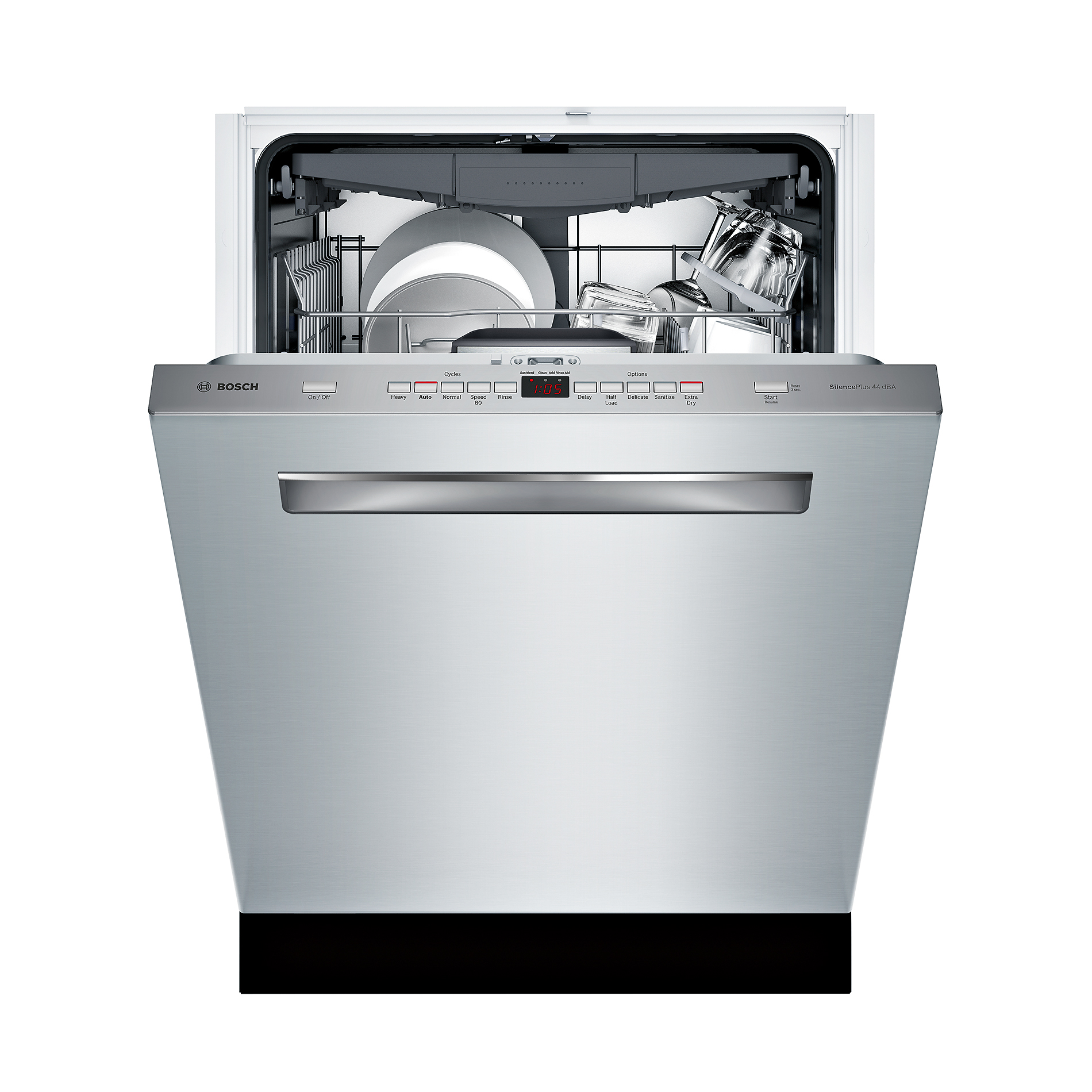 Bosch - SHPM65W55N - 24" 500 Series Built-In Dishwasher w/ Pocket Handle -  Stainless Steel | Sears Outlet