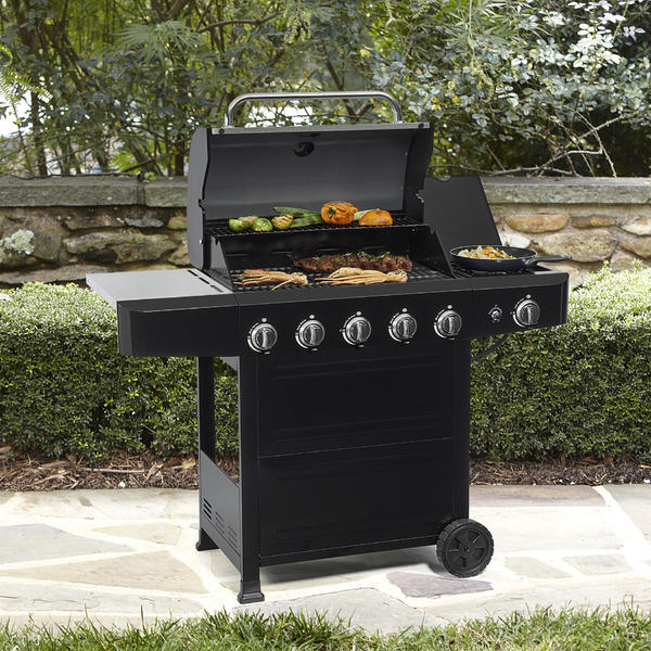 BBQ Pro PG-40522SOL 5 Burner Gas Grill with Side Burner with Stainless ...