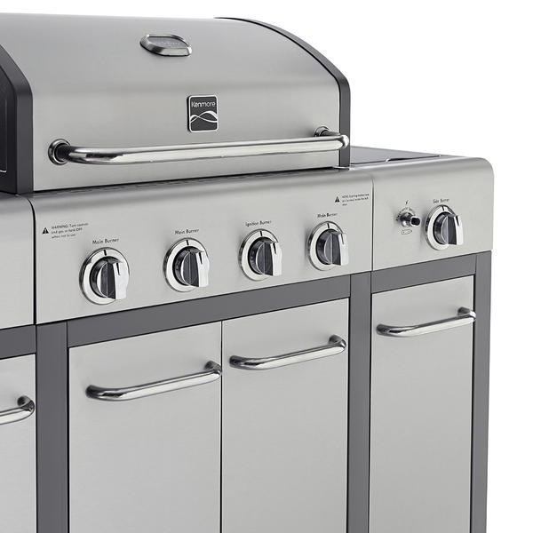 Kenmore Pg 40407solf 4 Burner Gas Grill With Storage Stainless