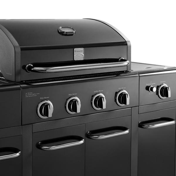 kenmore 4 burner gas grill with storage stainless steel