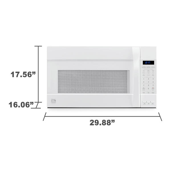 Kenmore Elite 80372 18 Cu Ft Over The Range Convection Microwave White Sears Home 