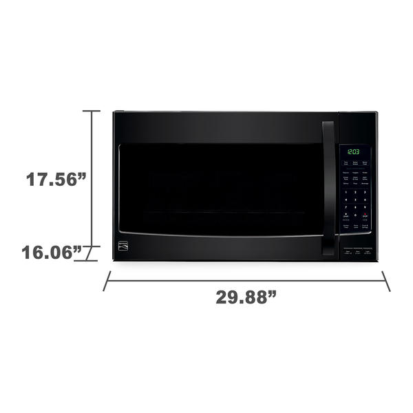 Kenmore 80359 2.1 cu. ft. OvertheRange Microwave Black Sears Home Appliance Showroom