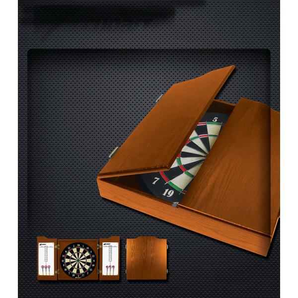 Accudart D4303b5 Heritage Dartboard Cabinet And Dartboard Combo