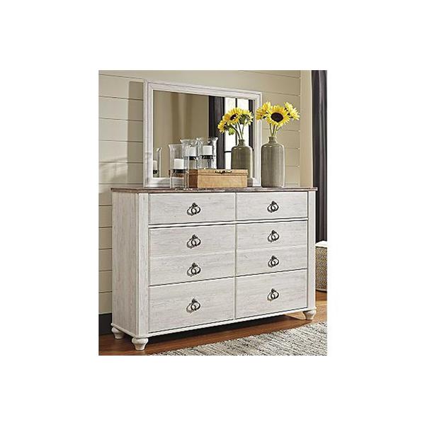 Signature Design By Ashley Willowton Dresser And Mirror Set