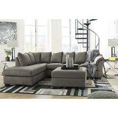 Signature Design by Ashley Darcy 2-Piece LAF Sofa Sectional - Cobblestone