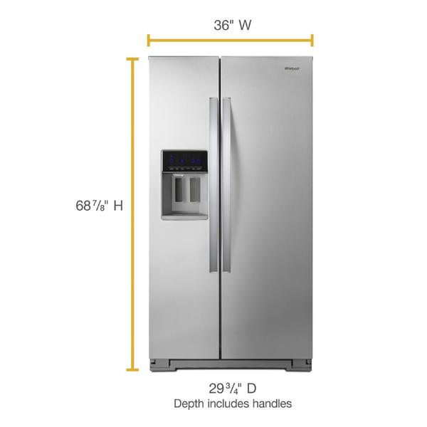 Whirlpool WRS571CIHZ 21 cu ft Counter Depth SidebySide Refrigerator