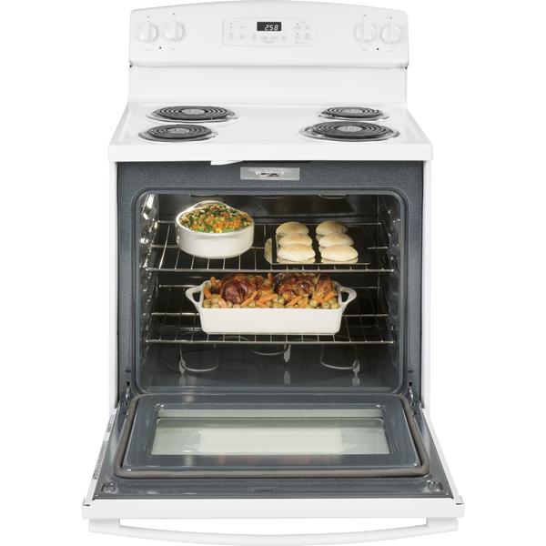 GE Appliances JB258DMWW 30" FreeStanding SelfClean Electric Range