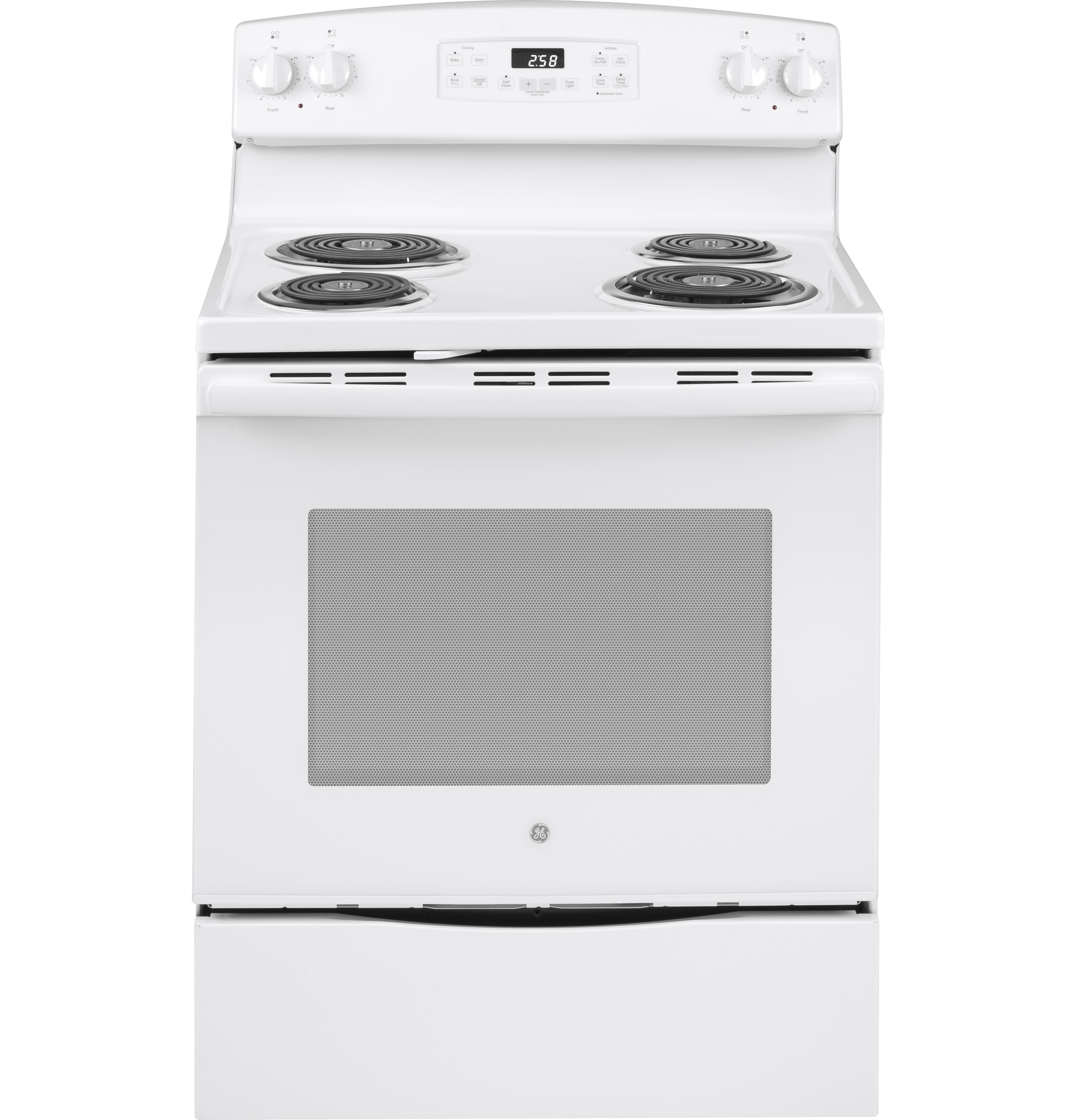 GE JB258DM1WW Electric Range