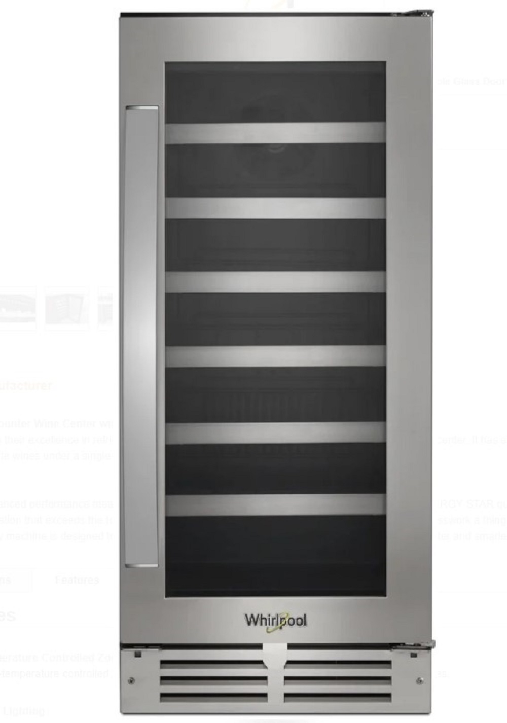 Whirlpool WUW55X15HS00 Wine Cellar