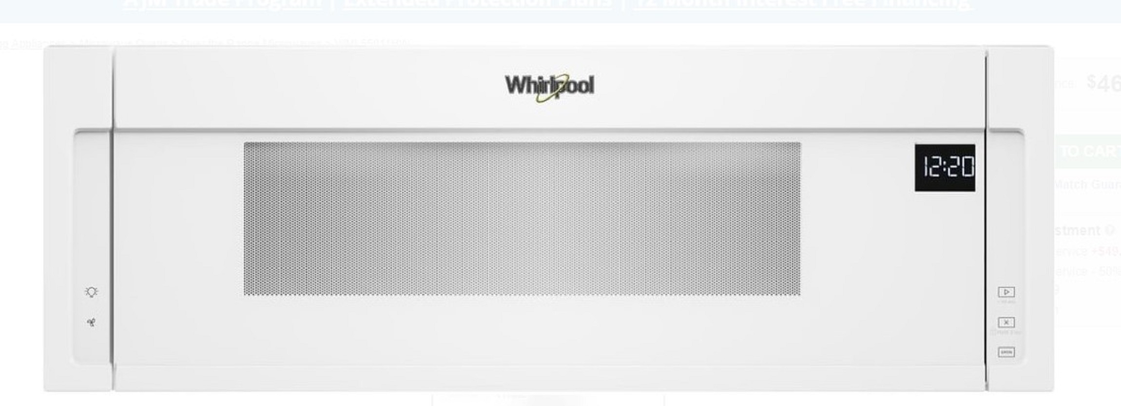 Whirlpool WML55011HW1 Microwave/Hood Combo