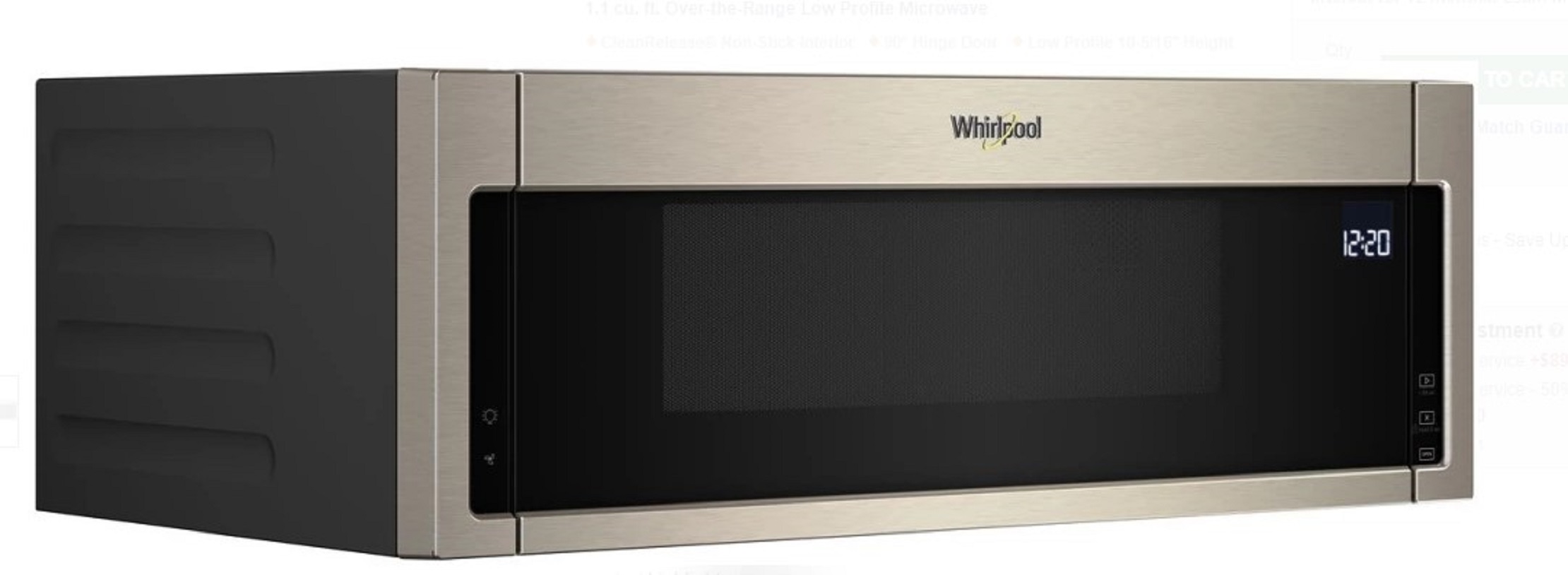 Whirlpool WML75011HN3 Microwave/Hood Combo