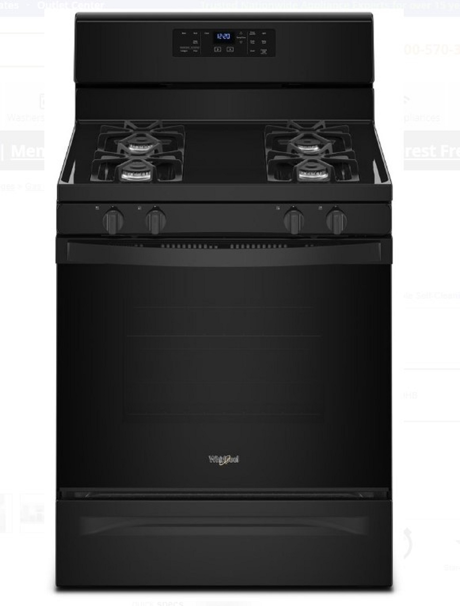 Whirlpool WFG510S0HB1 Free Standing Gas Range