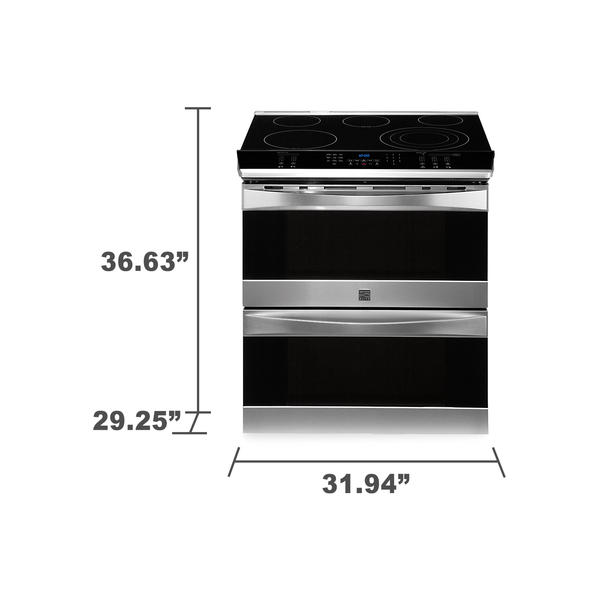 Kenmore Elite 41113 30 Double Oven Slide In Electric Range W Convection Stainless Steel 7058