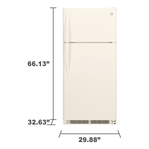 Kenmore 60604 18 Cu Ft Top Freezer Refrigerator Bisque