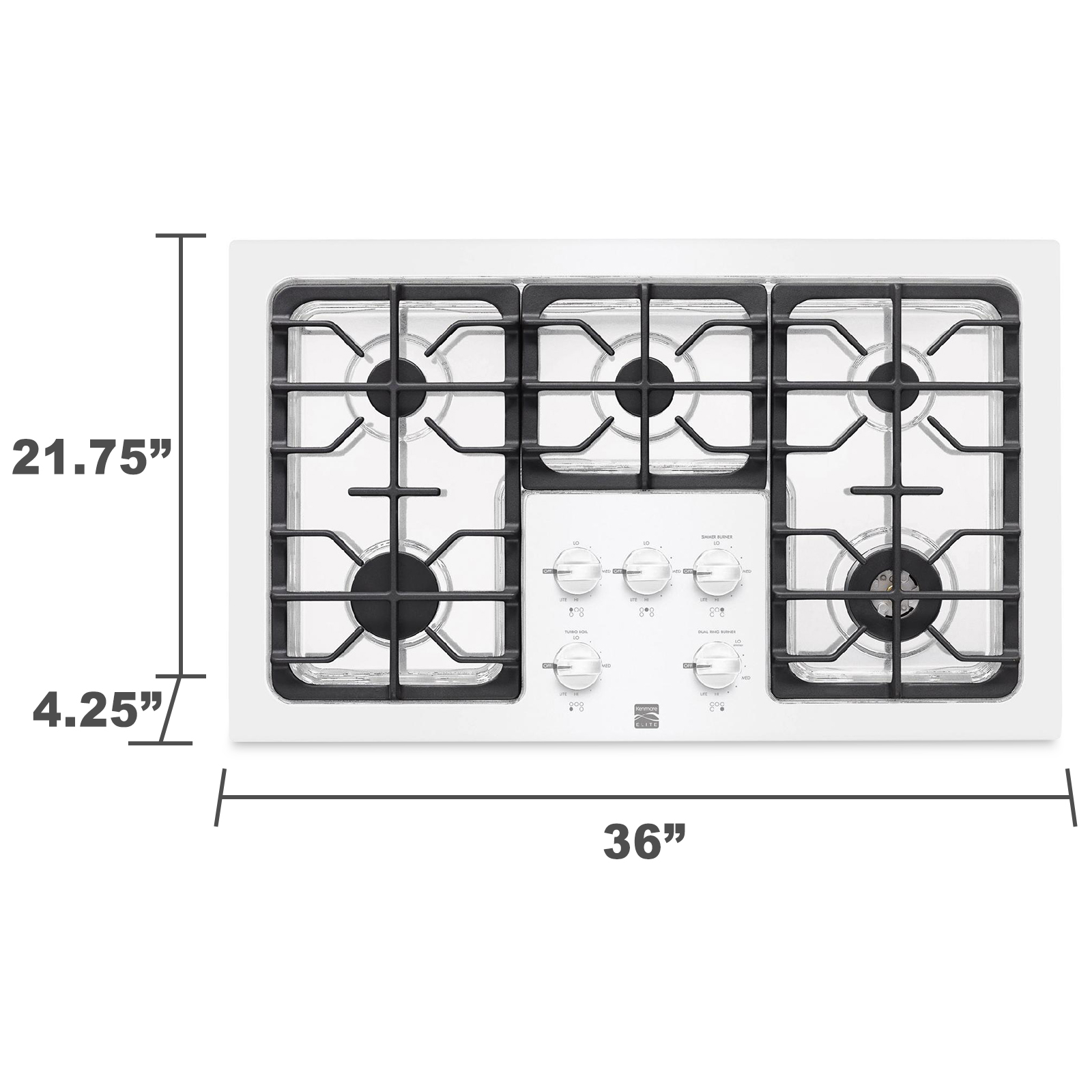 Kenmore Elite 32312 36 Gas Cooktop Sears Outlet