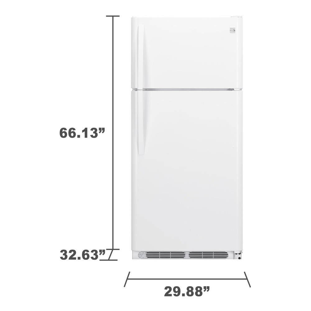 Kenmore 60812 18 Cu Ft Top Freezer Refrigerator Energy Star With Glass Shelves White