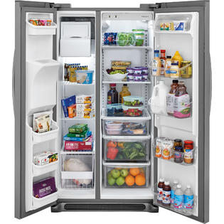 Frigidaire - FFSC2323TS - 22 cu. ft. Counter Depth Side-by-Side Refrigerator - Stainless Steel ...