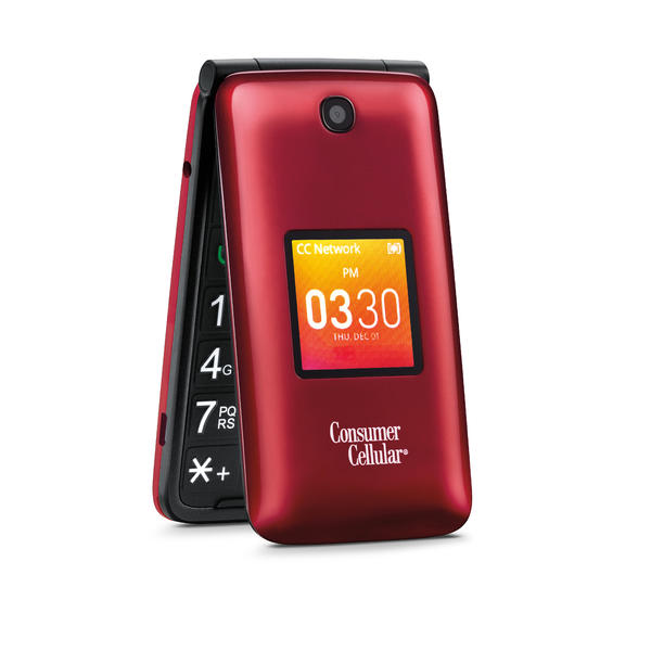 Consumer Cellular GO-FLIP-RED Go Flip Cell Phone - Red | Sears Hometown ...