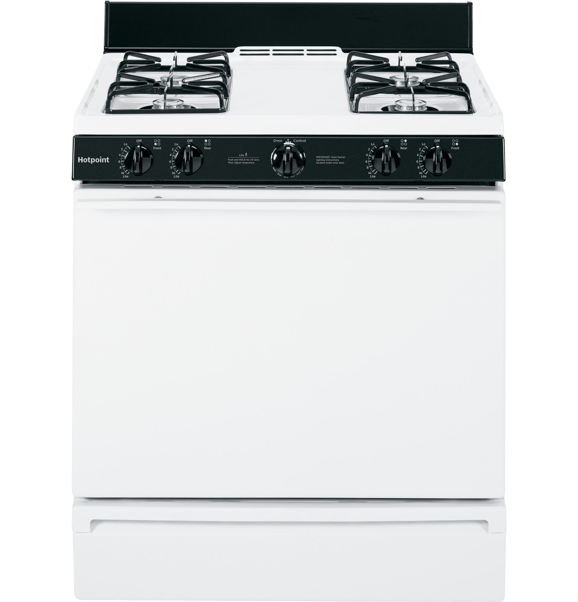 Hotpoint RGB518PCH1WH Gas Range