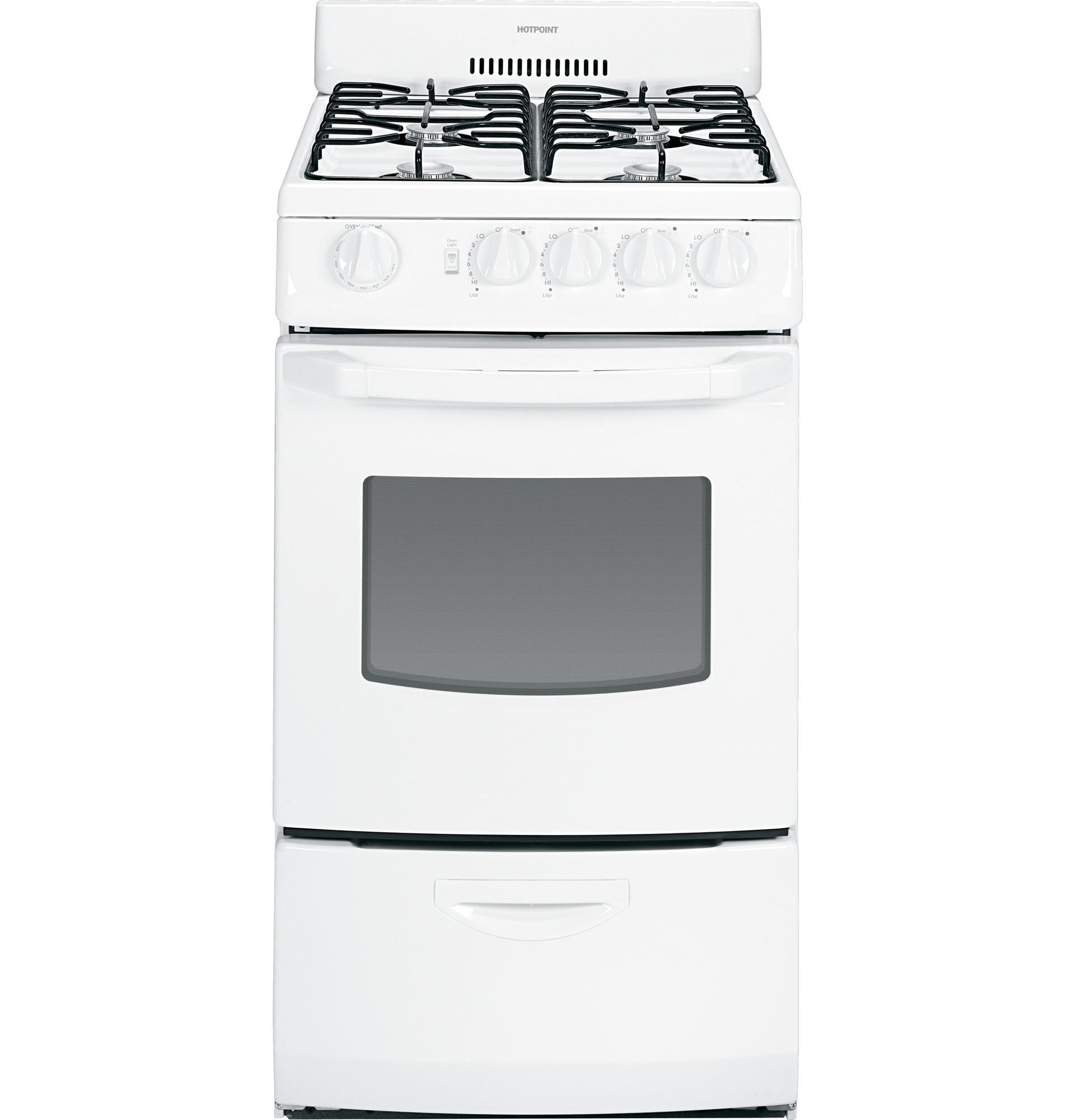 Hotpoint RGA820DED1WW Gas Range