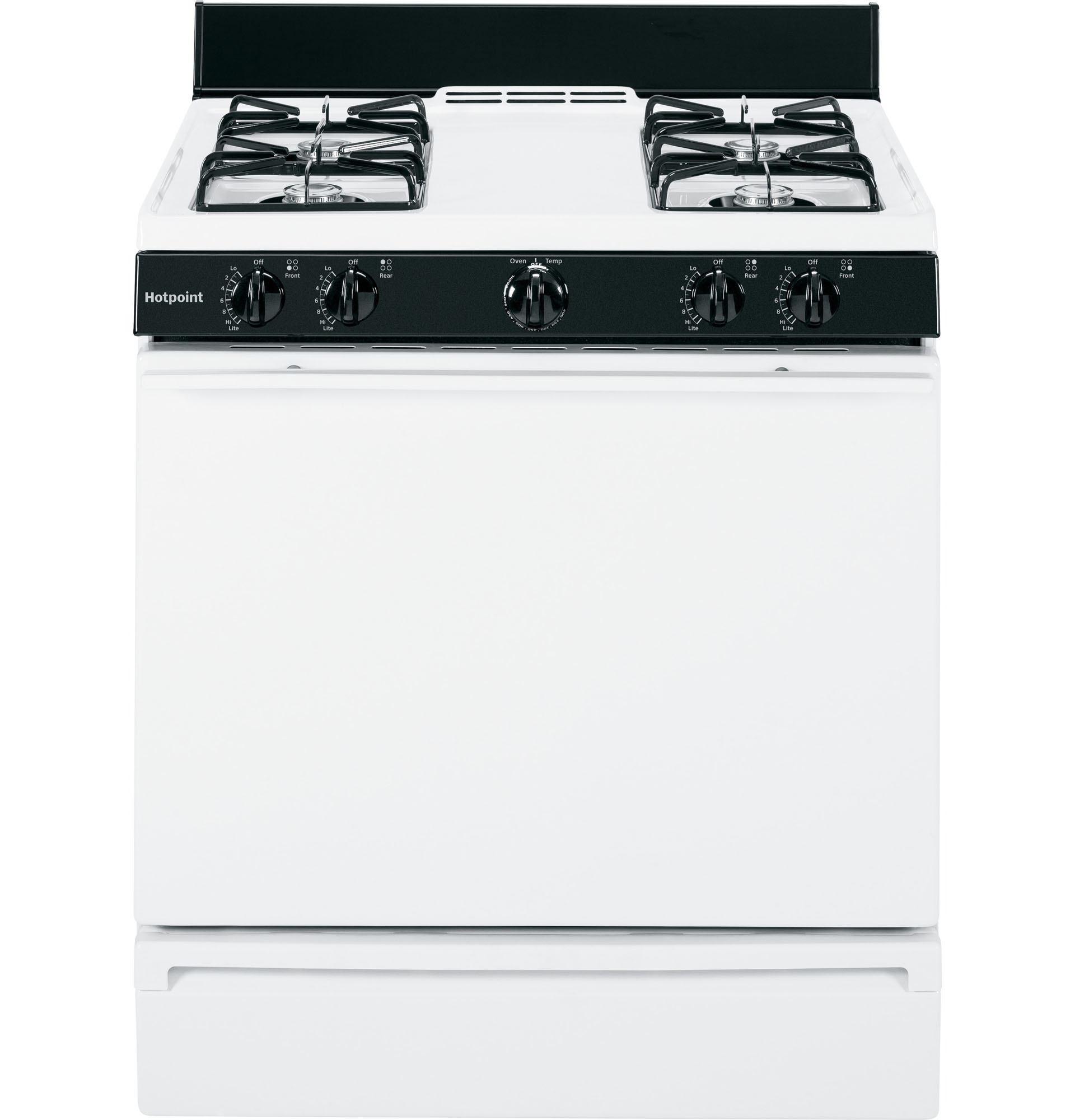 Hotpoint RGB508PEF1WH Gas Range