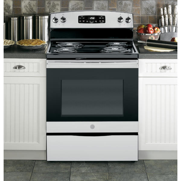 GE Appliances JB258RMSS 30" FreeStanding SelfClean Electric Range