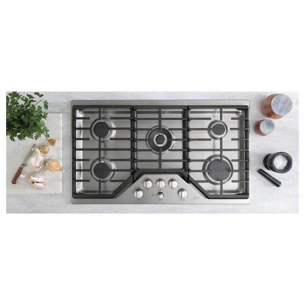 Ge Cafe Cgp95362ms1 36 Built In Gas Cooktop Stainless Steel