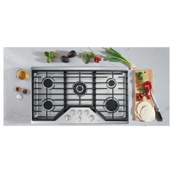 Ge Cafe Cgp95362ms1 36 Built In Gas Cooktop Stainless Steel