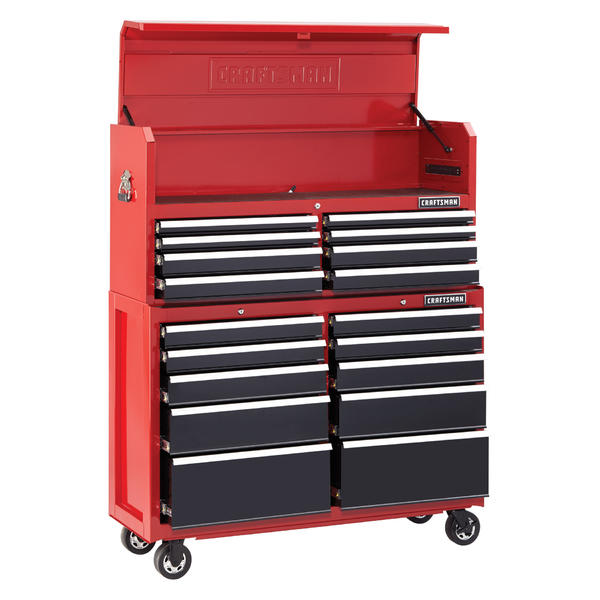 Craftsman 115762 52 10 Drawer Heavy Duty Rolling Cart Red