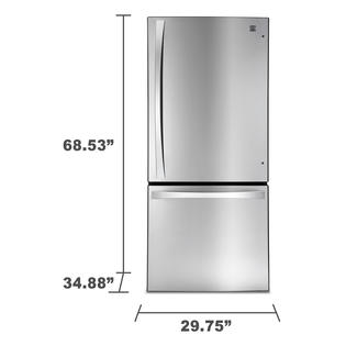 Kenmore Elite 79023 22 1 Cu Ft Bottom Freezer Refrigerator