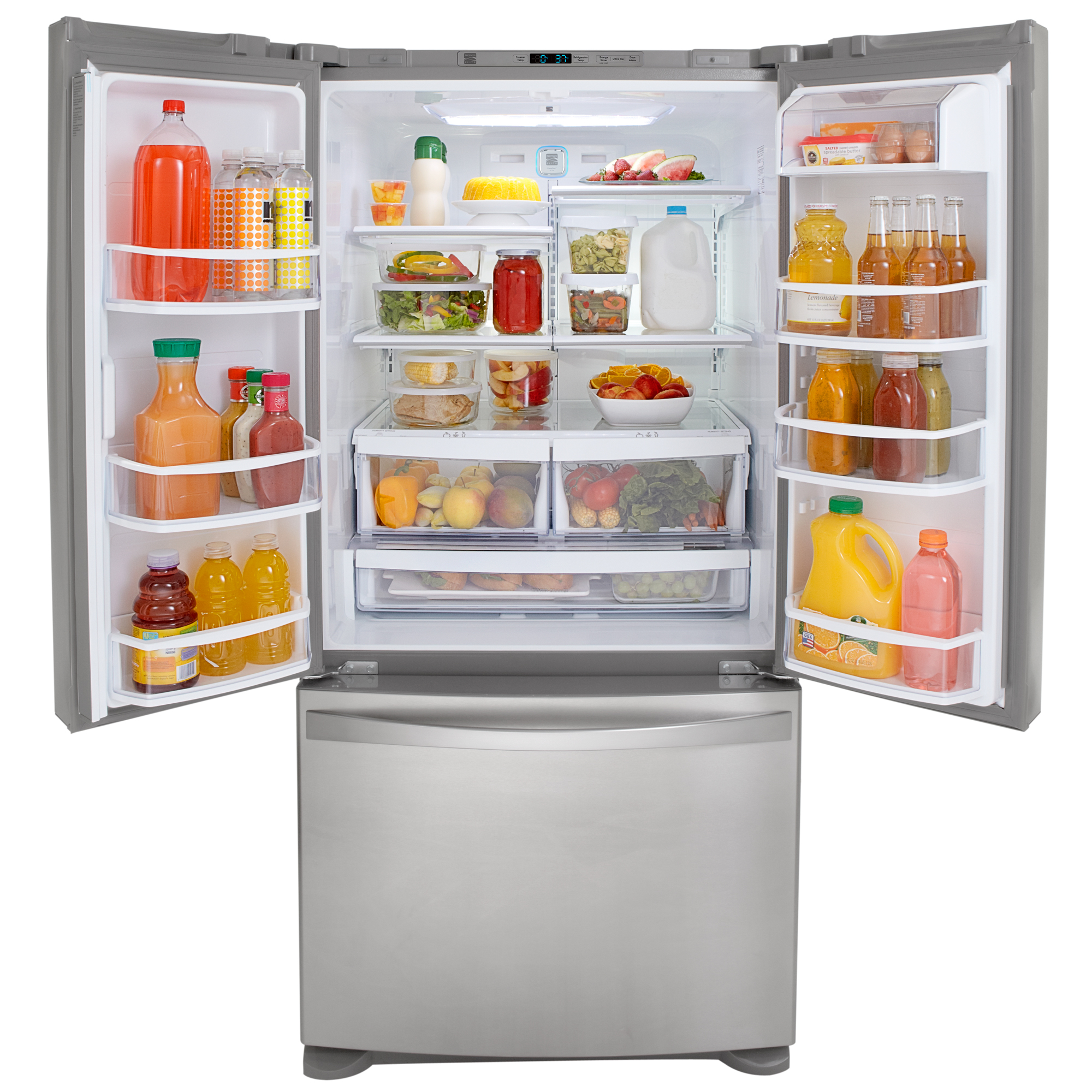 Kenmore Elite 73033 25 0 Cu Ft 33 French Door Bottom Freezer Refrigerator Non Dispenser