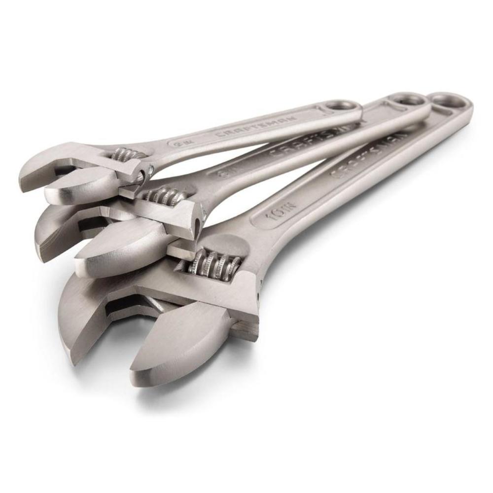 Craftsman 3-Piece Adjustable Wrench Set Craftsman 3-Piece Adjustable Wrench Set