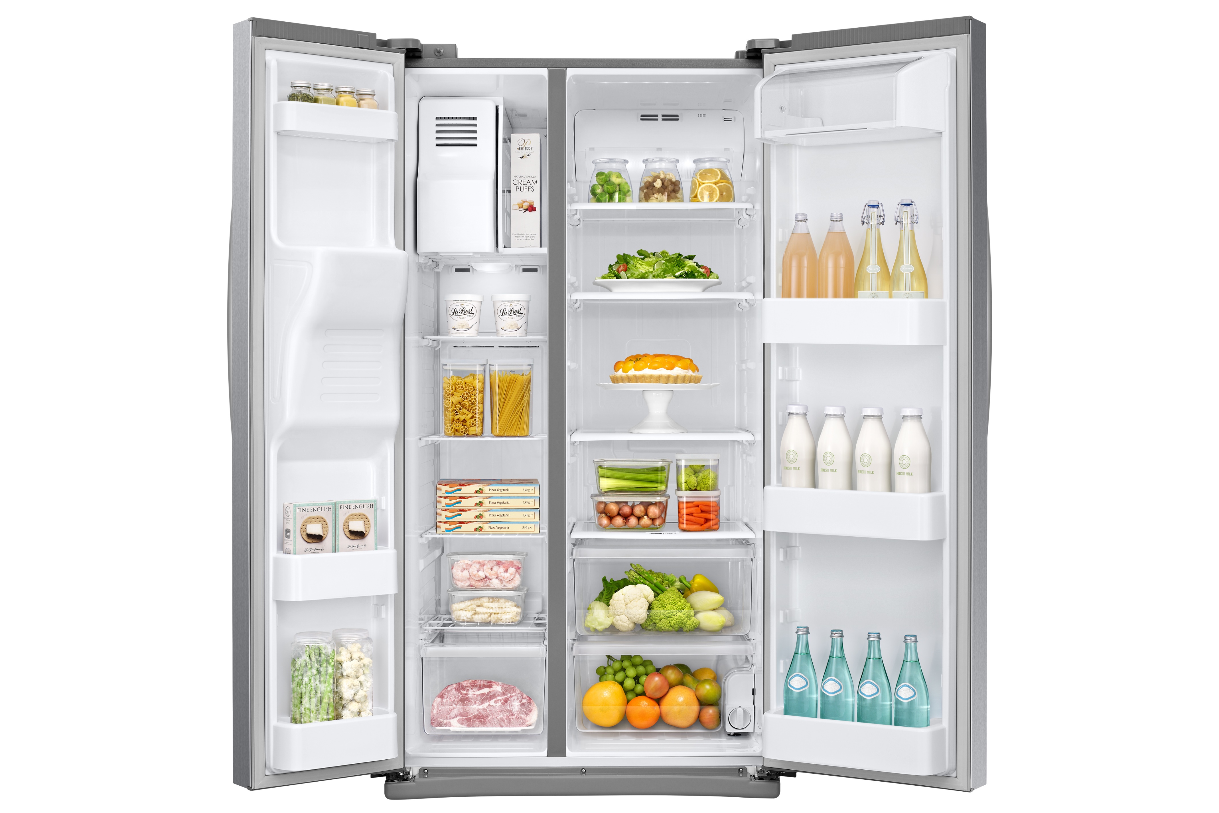 Samsung Rs25j500dsr 25 Cu Ft Side By Side Refrigerator Stainless Steel