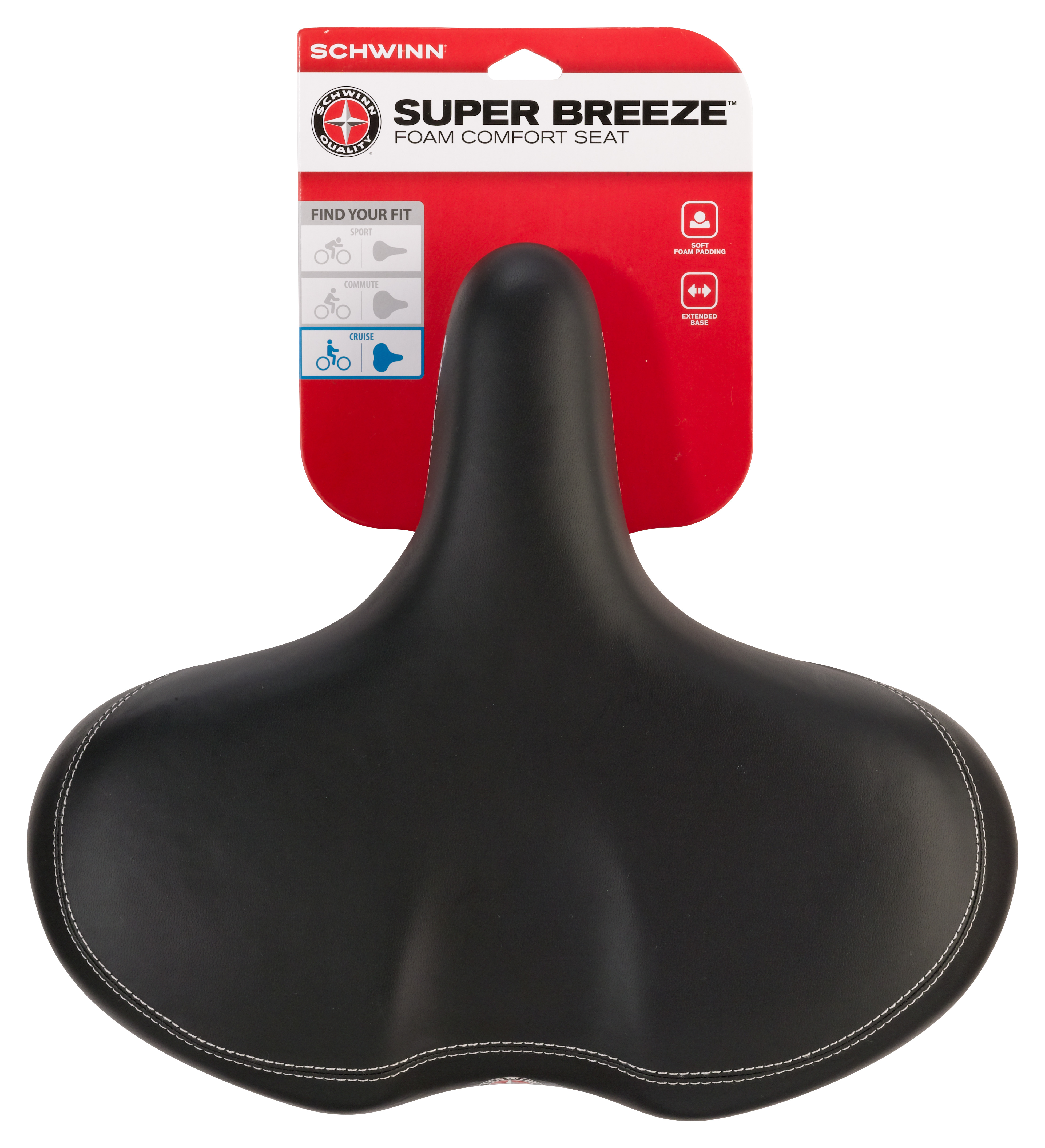 schwinn comfort bike seat foam saddle super