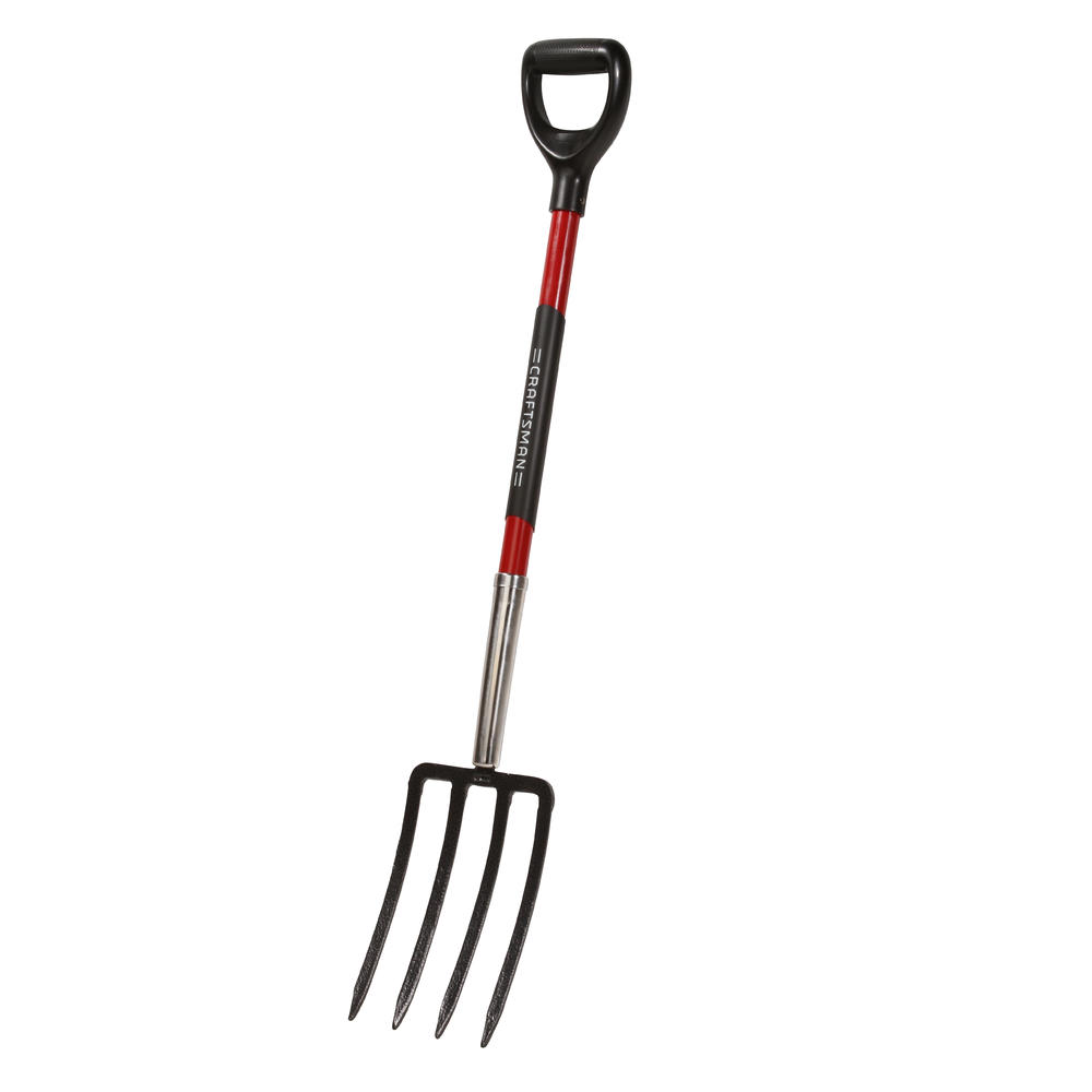 MWC 446699 4-Tine Pro Spading Digging Fork with Fiberglass D-Handle 30-Inch 