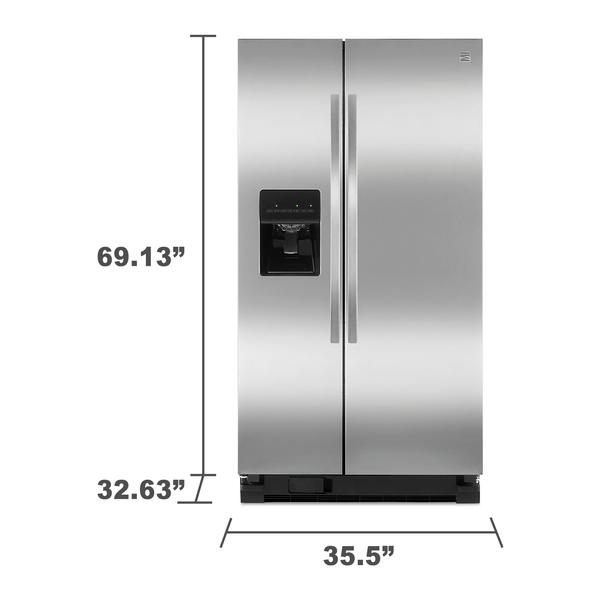 Kenmore 50023 25 Cu Ft Side By Side Refrigerator Stainless