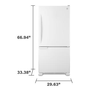 Kenmore 19 Cu Ft Bottom Freezer Refrigerator White American Freight Sears Outlet