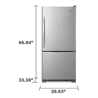 Kenmore 19 Cuft Refrigerator With Swing Freezer Door Humidity Controlled Crispers Stainless Steel American Freight Sears Outlet