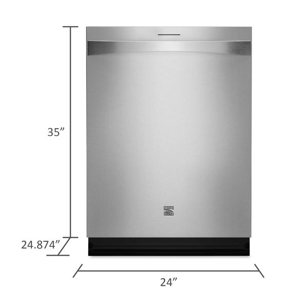 Kenmore Elite 12773 24 Built In Dishwasher Stainless Steel