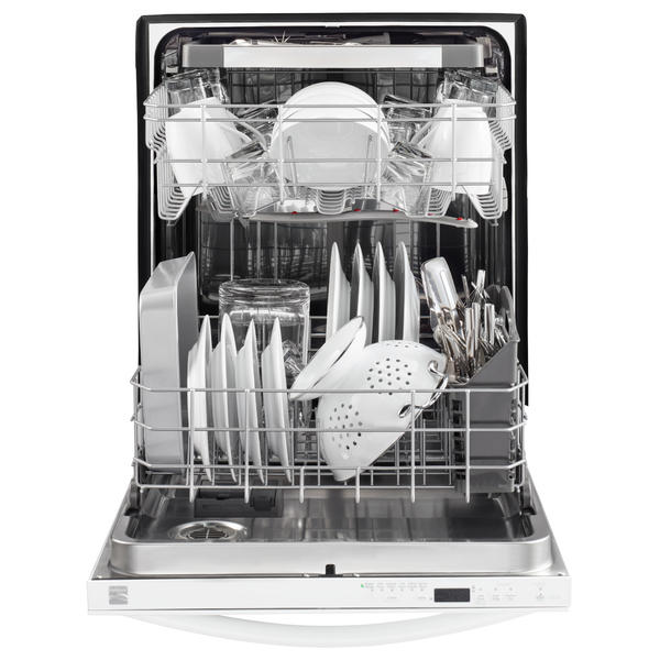 Kenmore 14572 24" BuiltIn Dishwasher with Third Rack White Sears