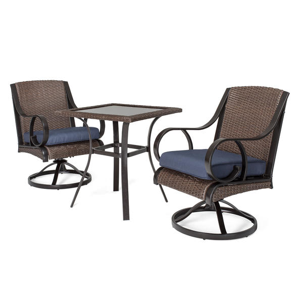 LaZBoy Outdoor DKIN3PCB Kinsley 3pc Bistro Set Denim Sears
