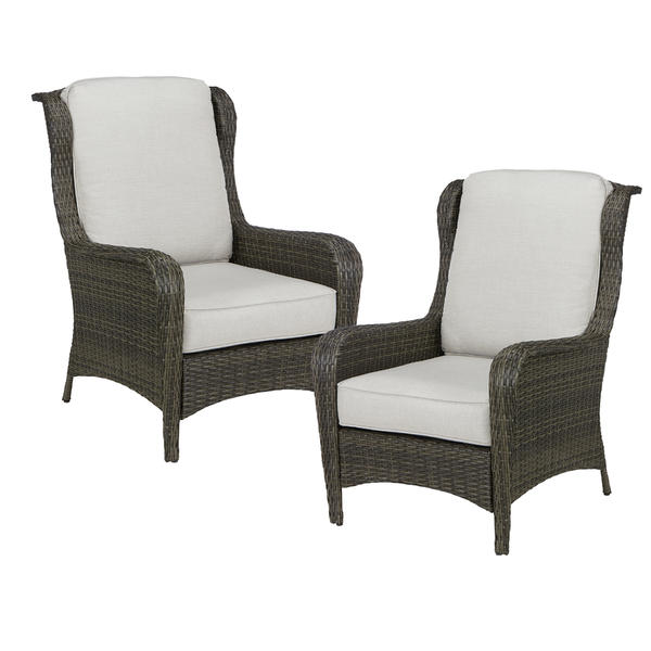 Grand Resort 120 13 123 Monterey 2 Piece Wicker Chair Set Gray