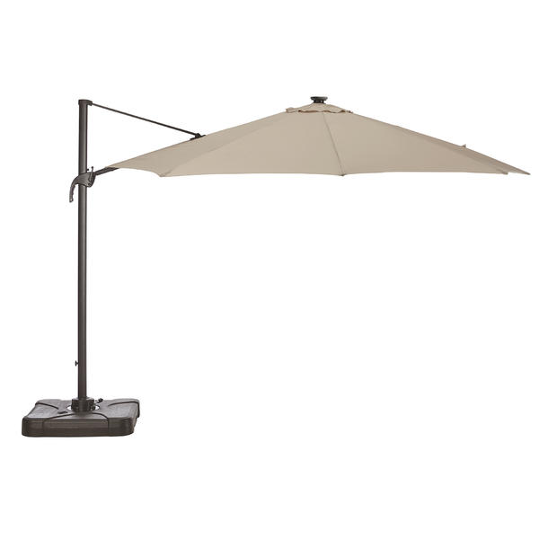 Garden Oasis 170 10 046 11 Solar Powered Bluetooth And Light Up Offset Umbrella