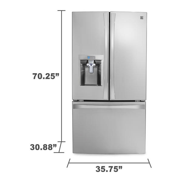 Kenmore Elite 75043 24 cu. ft. Smart Counter Depth French Door Bottom