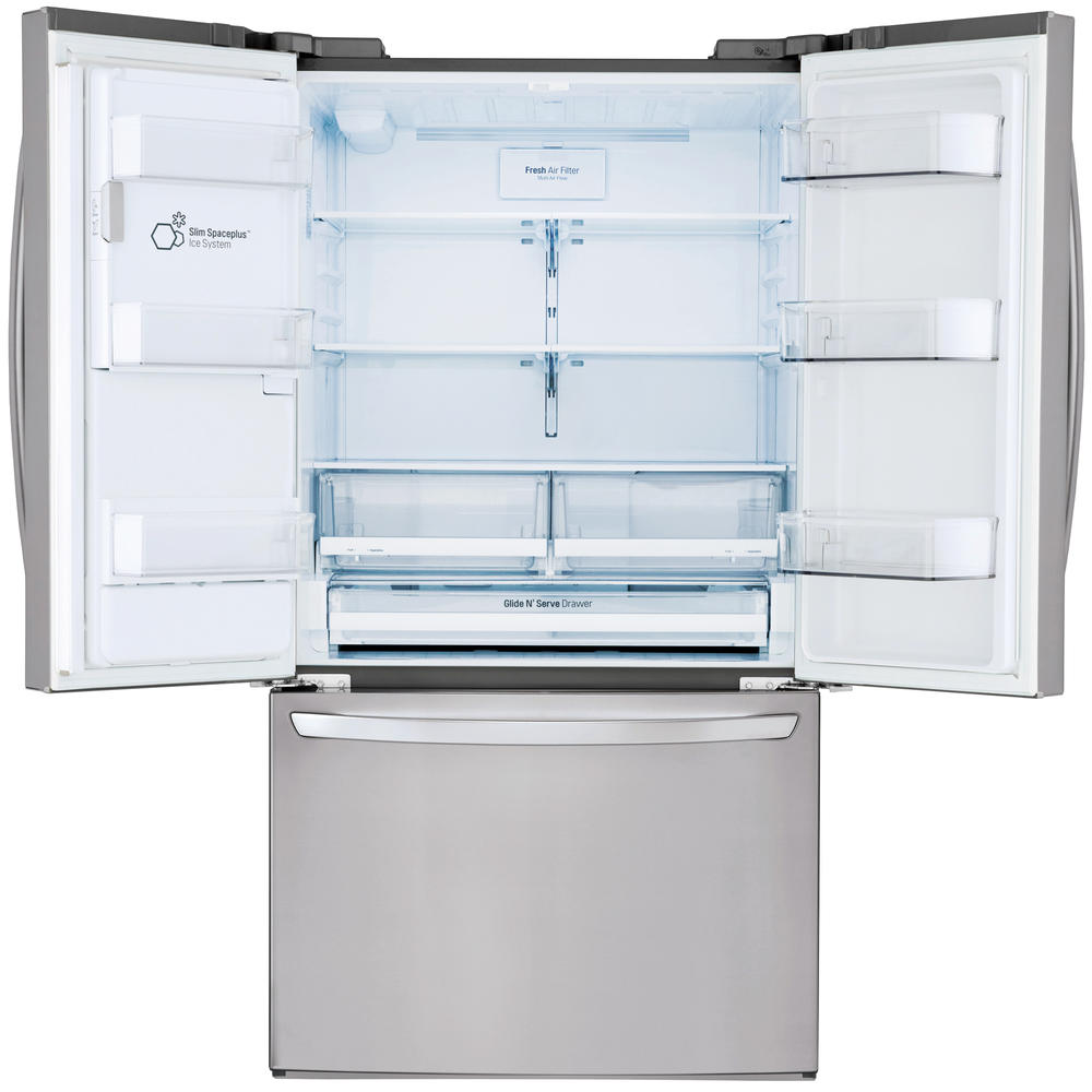 Lg Lfxs26973s 26 2 Cu Ft Smart Wi Fi Enabled 3 Door French Door Refrigerator Ss