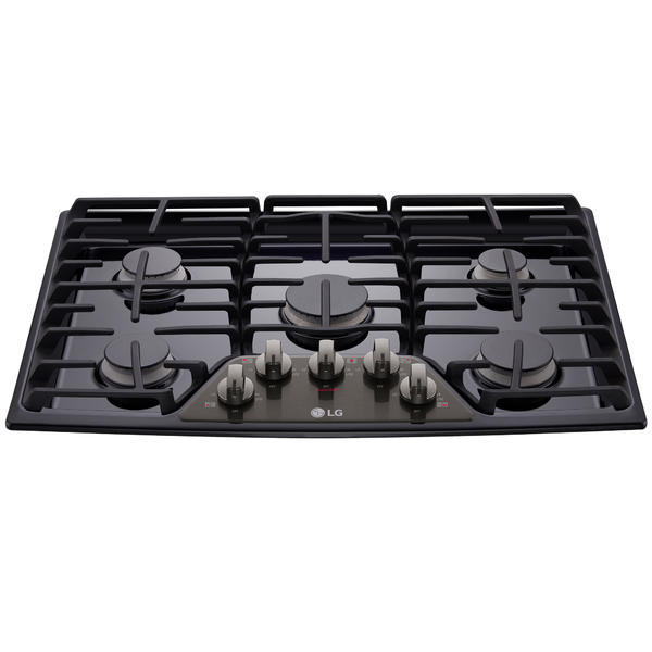 Lg Lcg3011bd 30 Gas Cooktop W Superboil Black Stainless Steel